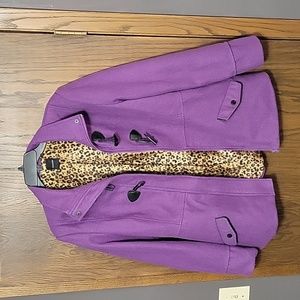 Rampage Purple Pea Coat Size Large